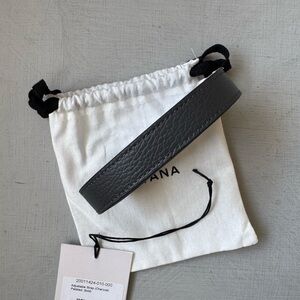 NWT Cuyana Adjustable Strap in CHARCOAL Pebbled Leather
